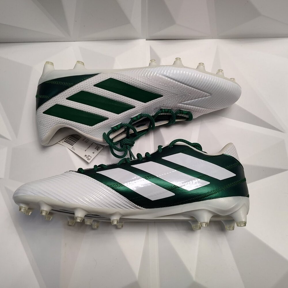 Adidas Mens Football Cleats 16 White Green Shoe Lacrosse Freak Carbon Low - Picture 2 of 14